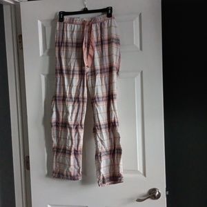 Plaid pink pajama pants